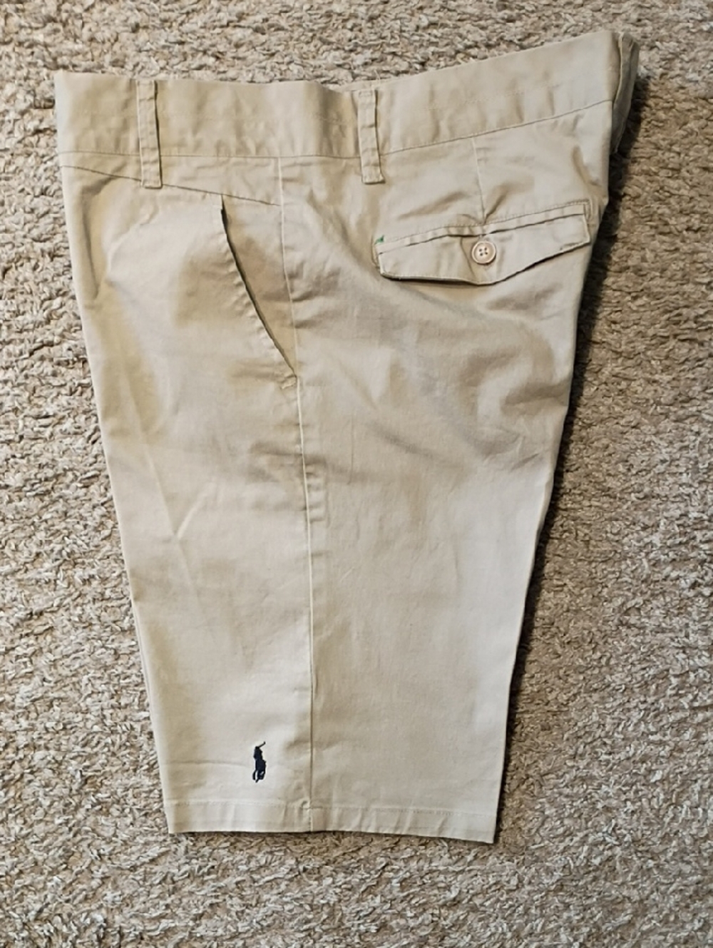 Ralph Lauren Tan Cotton Chino Shorts with Polo Logo